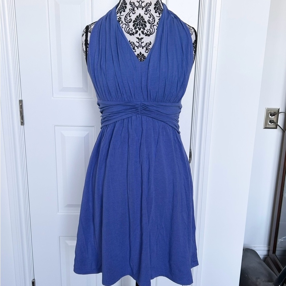 Express sz L Blue Halter Dress
